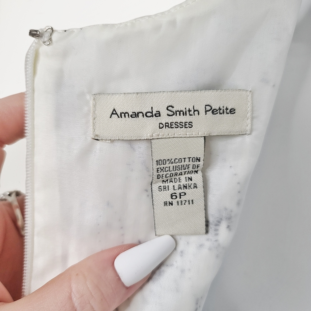 Amanda Smith Textured Floral Fit & Flare Dress - Picture 7 of 9